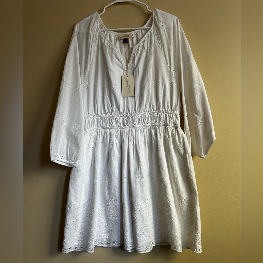 white long sleeve sundress - NWT flowy, bridal, perfect for spring